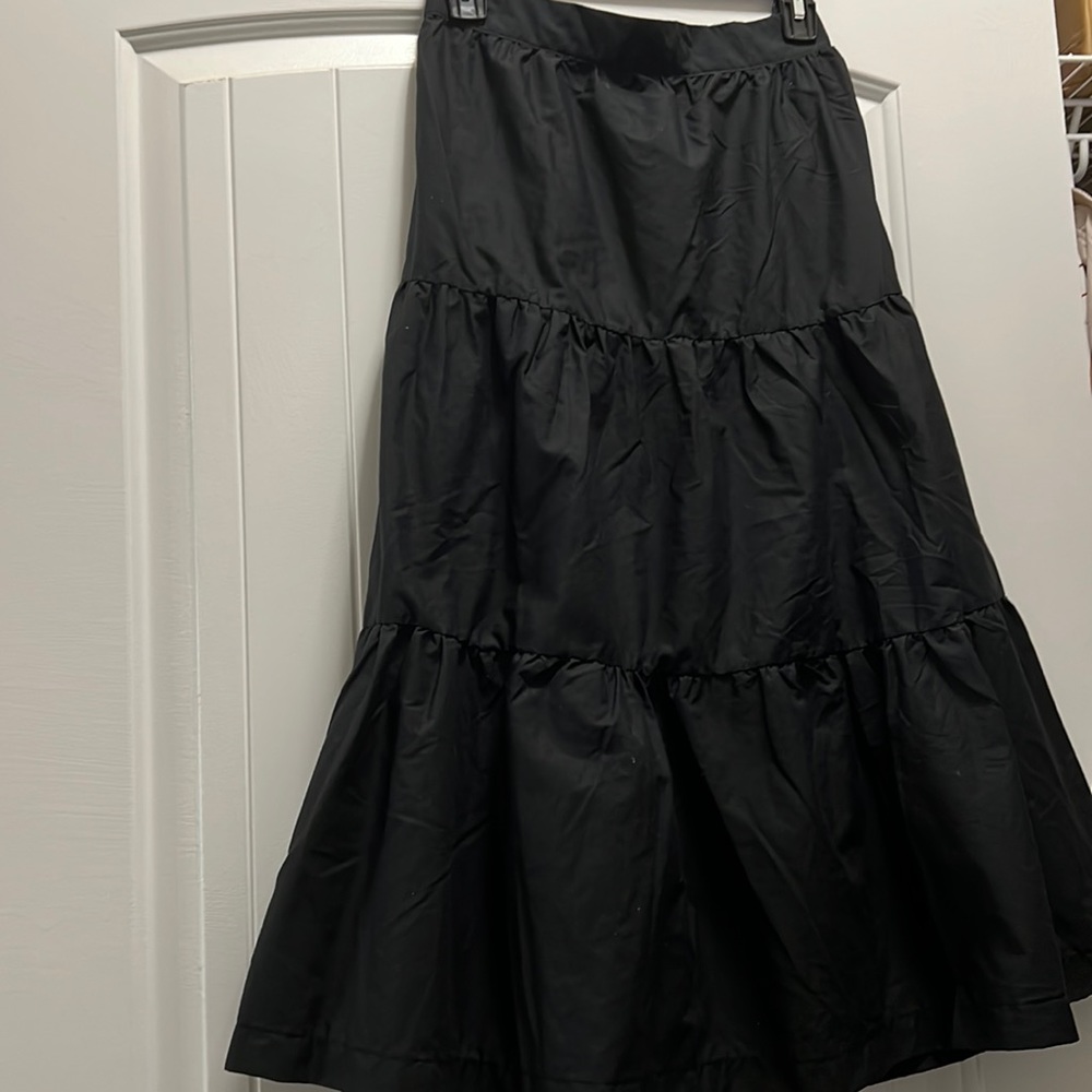 Black Tiered maxi skirt